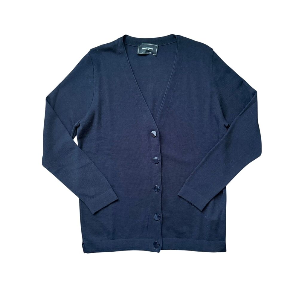 NWOT Giorgio Armani Beauty Cardigan Black Size 38 (M)  Made In Italy 50% Wool